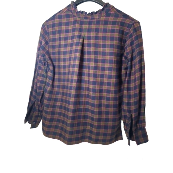 Rails Andie Plaid Button Down Shirt Size Extra Small in Navy Olive Fus… - Picture 15 of 16